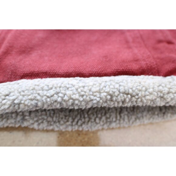 Duluth Trading Canvas Vest Mens Med Full Zip Sherpa Lined Heavy Workwear Pockets - Picture 9 of 10